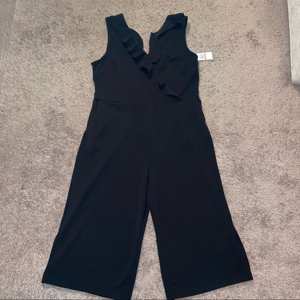 Spense Ruffle Top With Side Pockets Jumpsuit